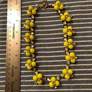 J.crew yellow floral iridescent statement necklace
